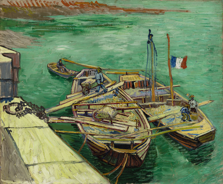 De fortøjede både - Vincent van Gogh