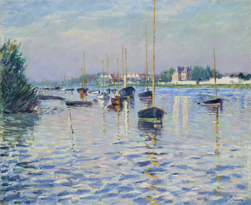 Både på anker ved Seinen i Argenteuil - Gustave Caillebotte