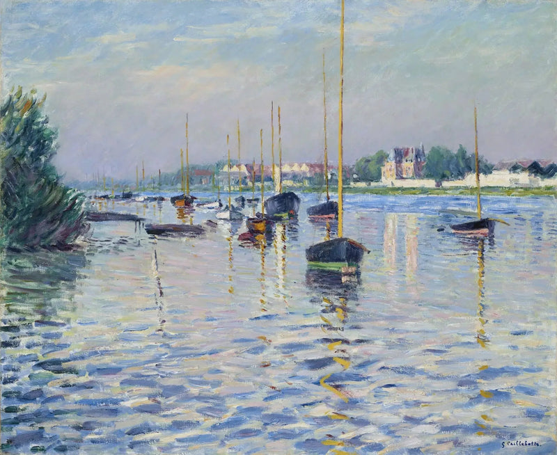 Både på anker ved Seinen i Argenteuil - Gustave Caillebotte