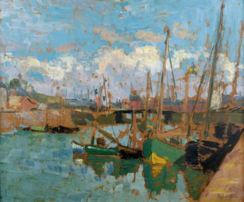 Både i havnen - Robert Antoine Pinchon