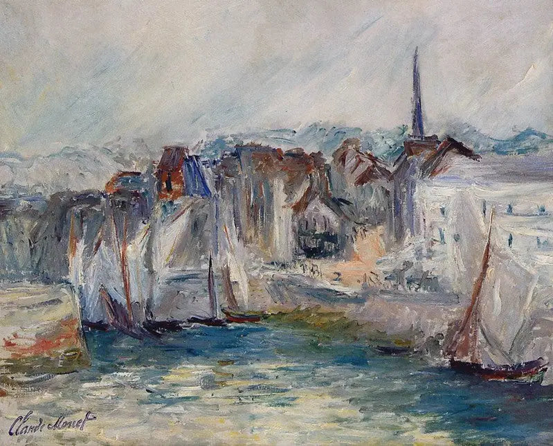 Skibe i havnen i Honfleur - Claude Monet