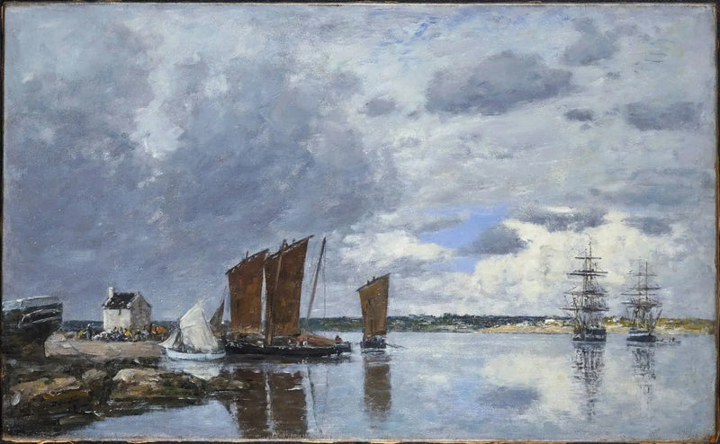 Fiskerbåde ved Kerhor - Eugène Boudin