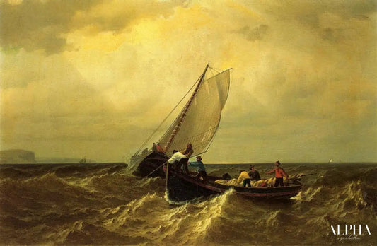 Bateaux de pêche dans la baie de Fundy, 1860 - William Bradford - Reproductions de tableaux et peintures haut de gamme