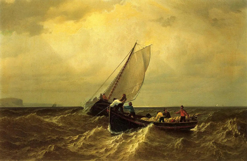Fiskebåde i Fundy-bugten - William Bradford