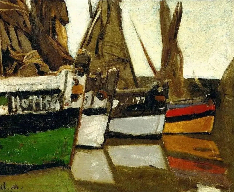 Fiskerbåde, Honfleur W74 - Claude Monet