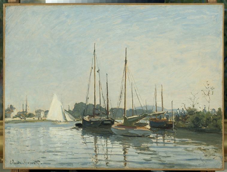 Reproduction du tableau « Bateaux de plaisance - Claude Monet » par Alpha Reproduction en peinture à l’huile