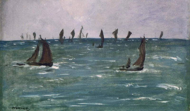 Både på Havet, Biscayabugten - Édouard Manet