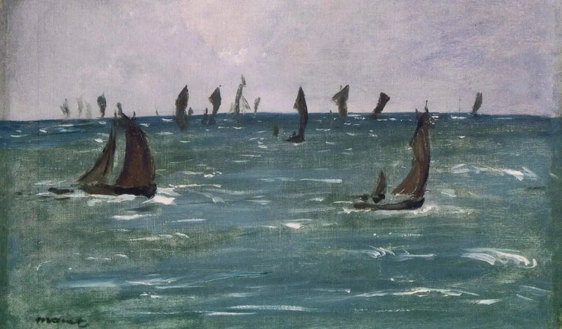 Både på Havet, Biscayabugten - Édouard Manet