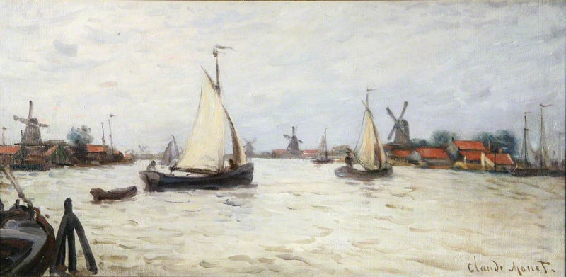 Både i Holland, nær Zaandam W173 - Claude Monet