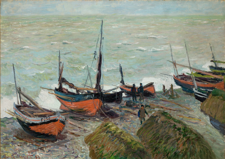 Fiskerbåde i Étretat W823 - Claude Monet
