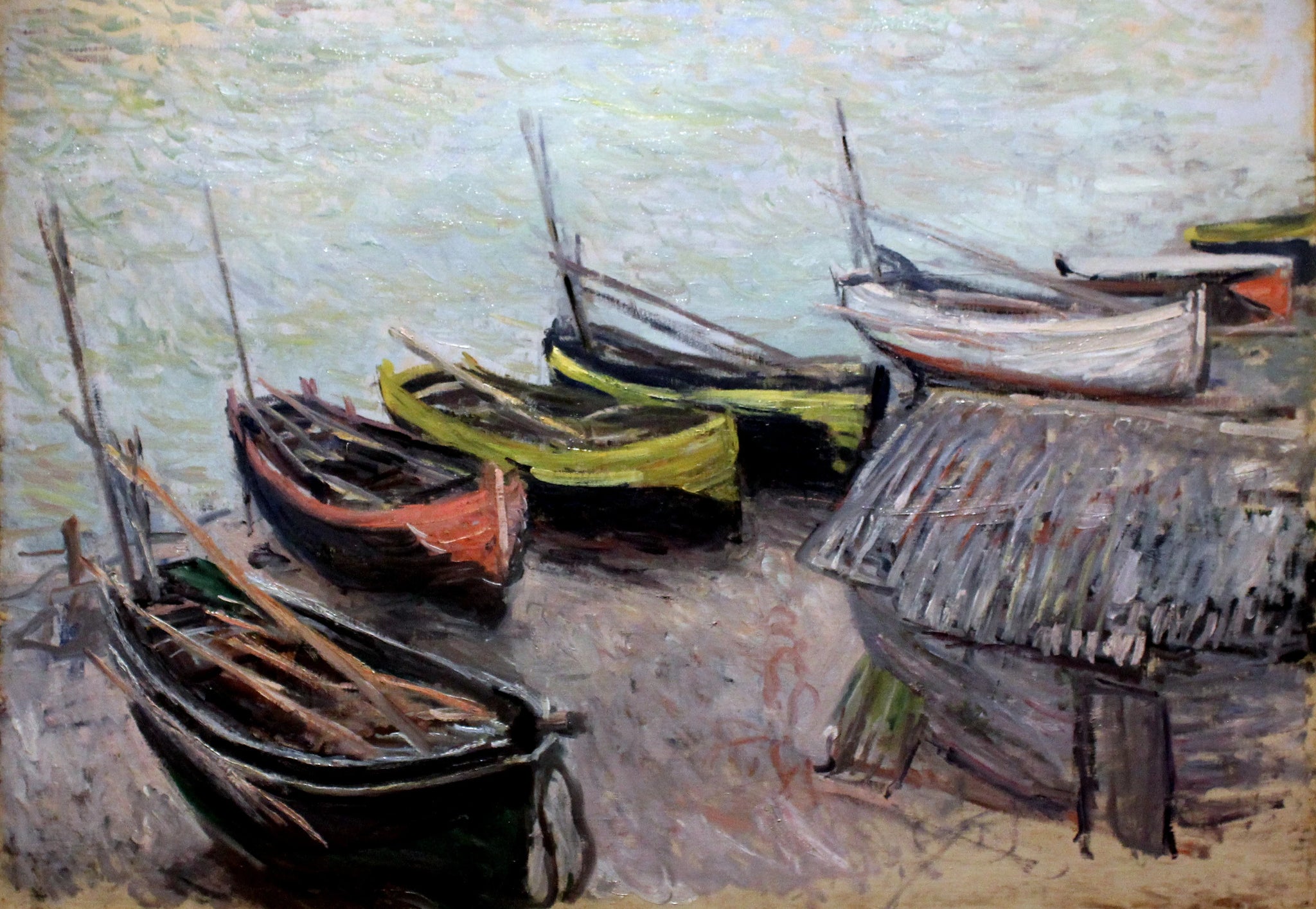 Bateaux sur la plage à Étretat W824 de Claude Monet – Museum der bildenden Künste Leipzig