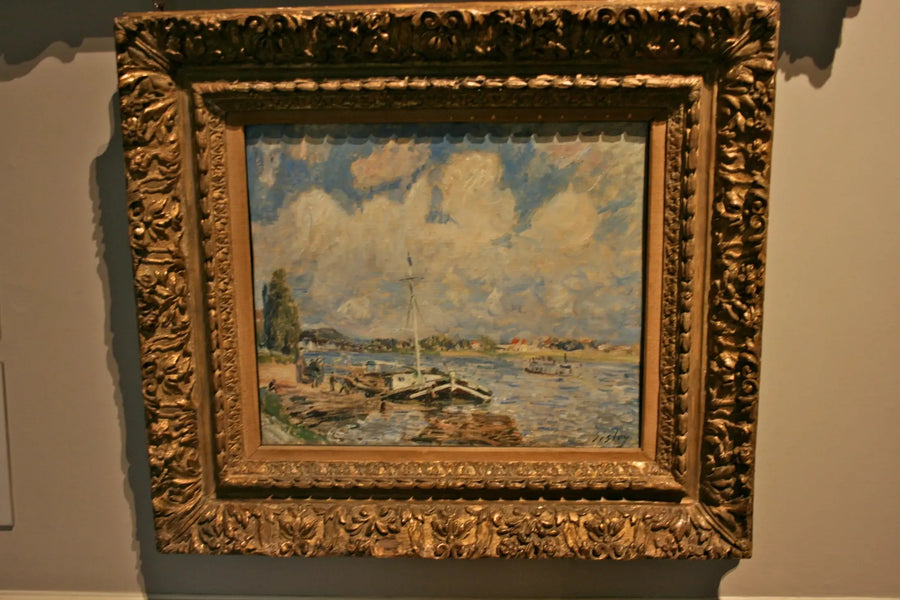 Både på Seinen - Alfred Sisley