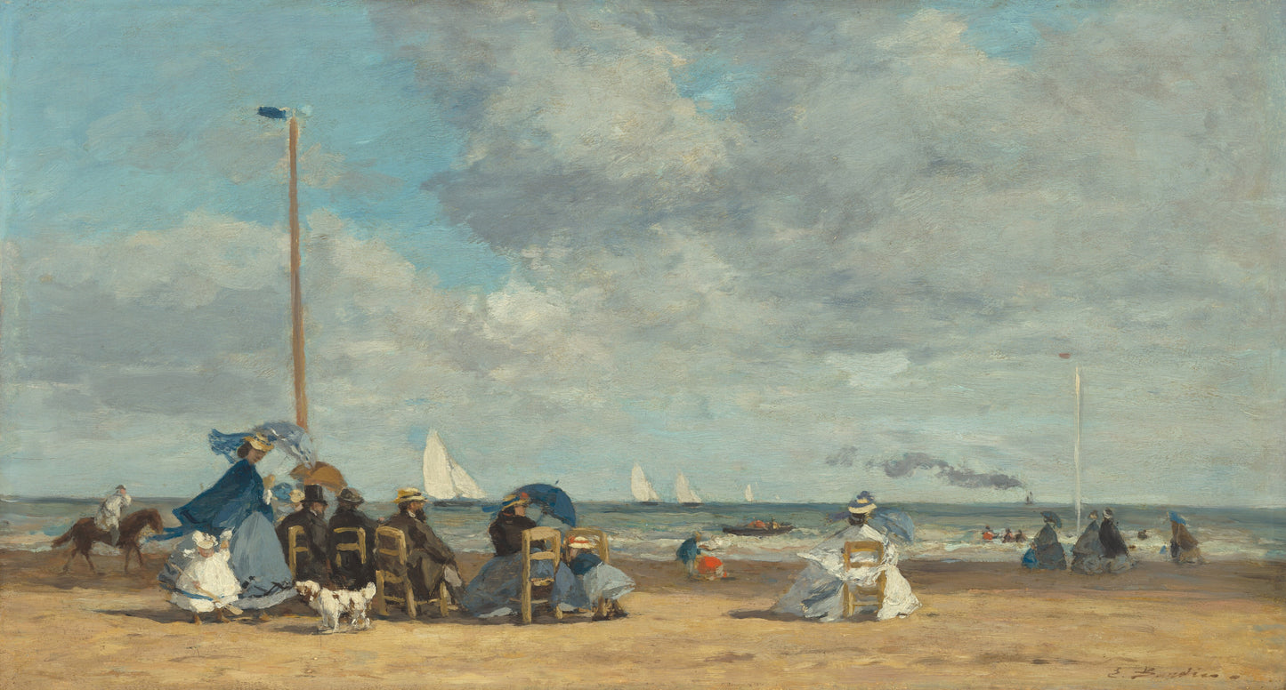 🌊 Stranden i Trouville – Eugène Boudin (1860'erne)