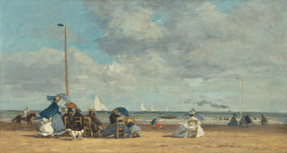🌊 Stranden i Trouville – Eugène Boudin (1860'erne)