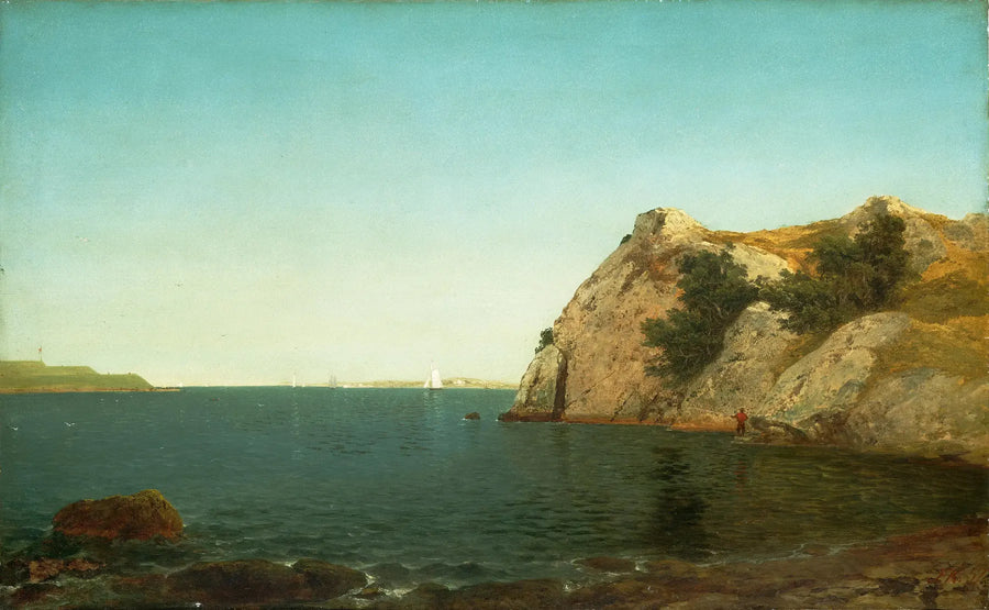 Beacon Rock, Newport Havn - John Frederick Kensett