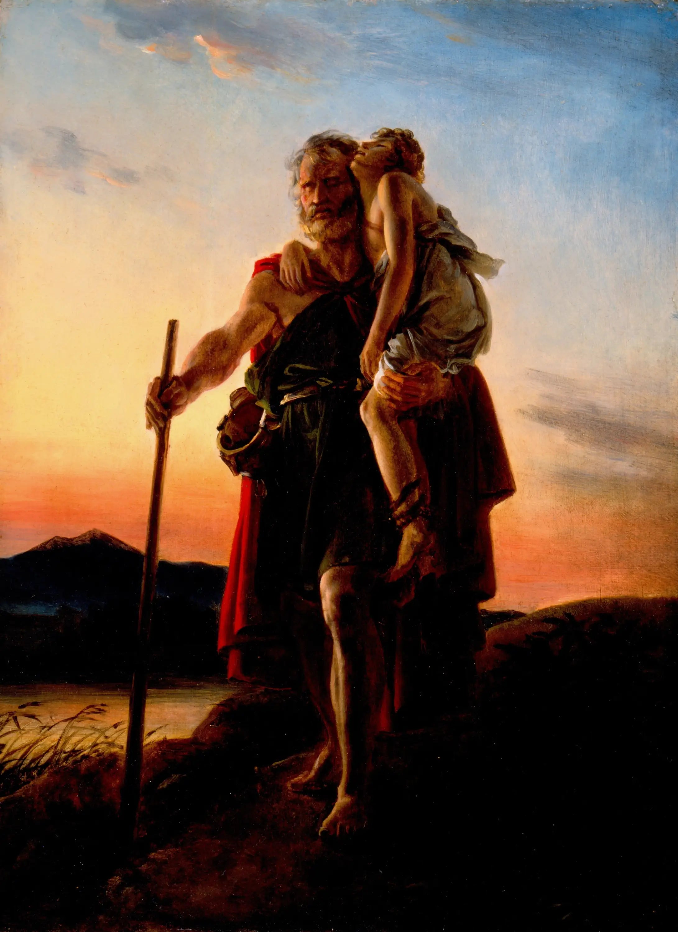 Bélisaire porte son guide piqué par un serpent - François Gérard - Alpha Reproduction