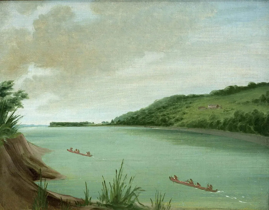 Belle Vue, Indian agency of Major Dougherty, 870 miles above Saint-Louis - George Catlin