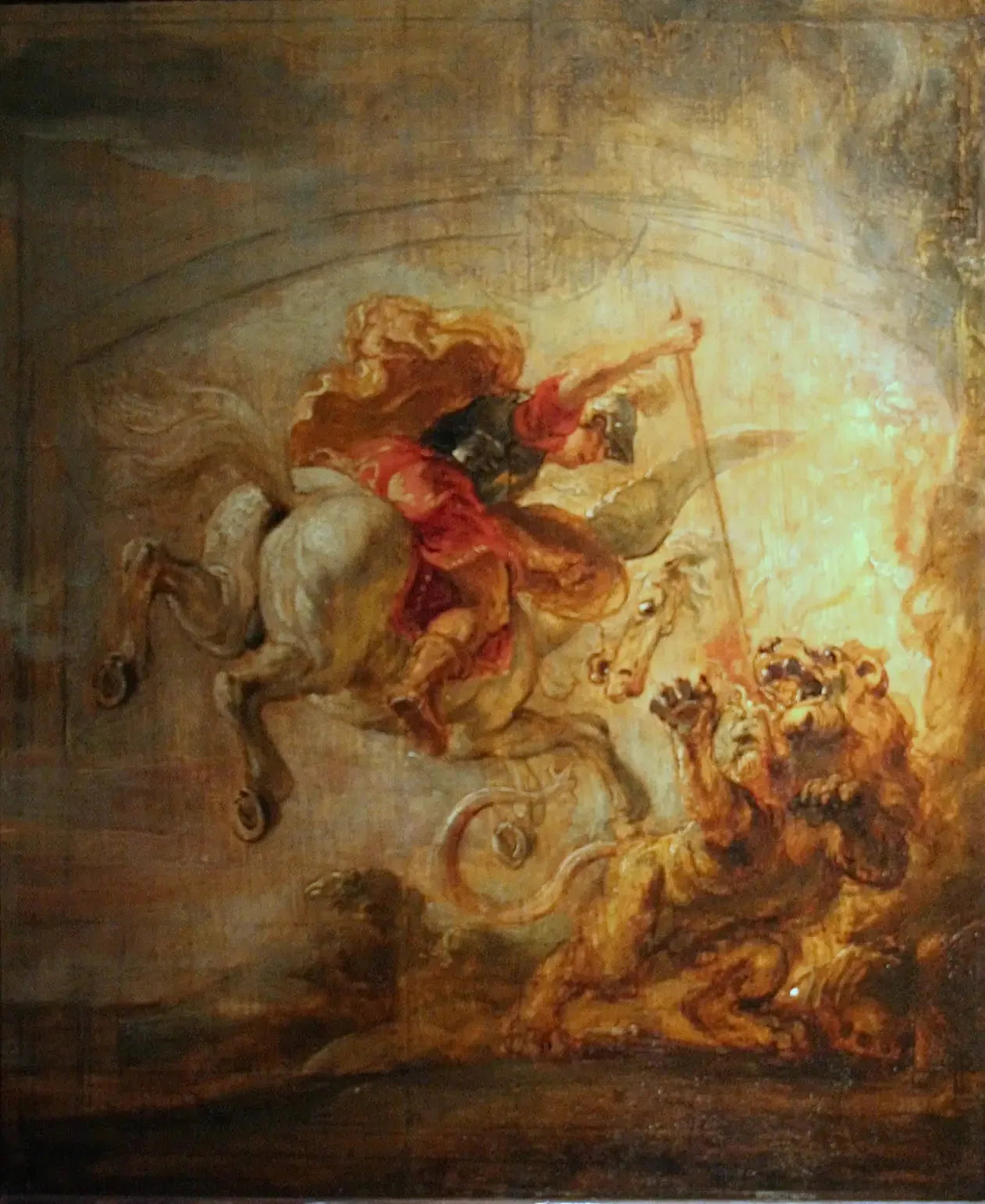 Bellérophon terrassant la Chimère - Peter Paul Rubens image 1 copie peinte à la main à l’huile