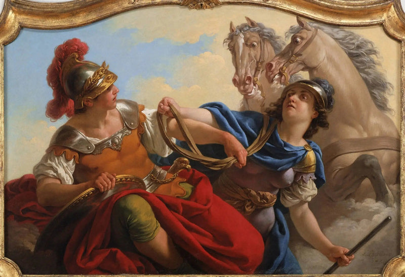 Bellone, der præsenterer sine heste i Mars - Louis Jean François Lagrenée