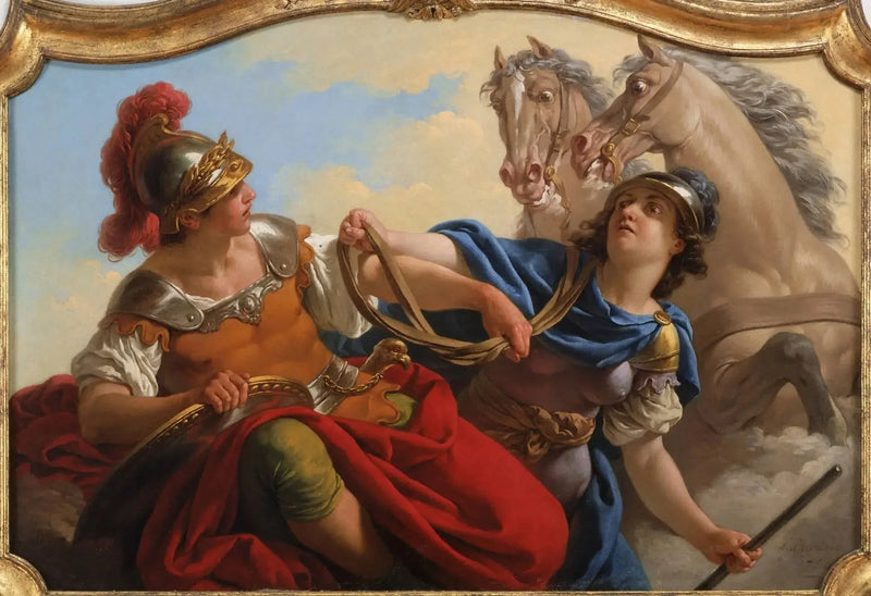 Bellone, der præsenterer sine heste i Mars - Louis Jean François Lagrenée