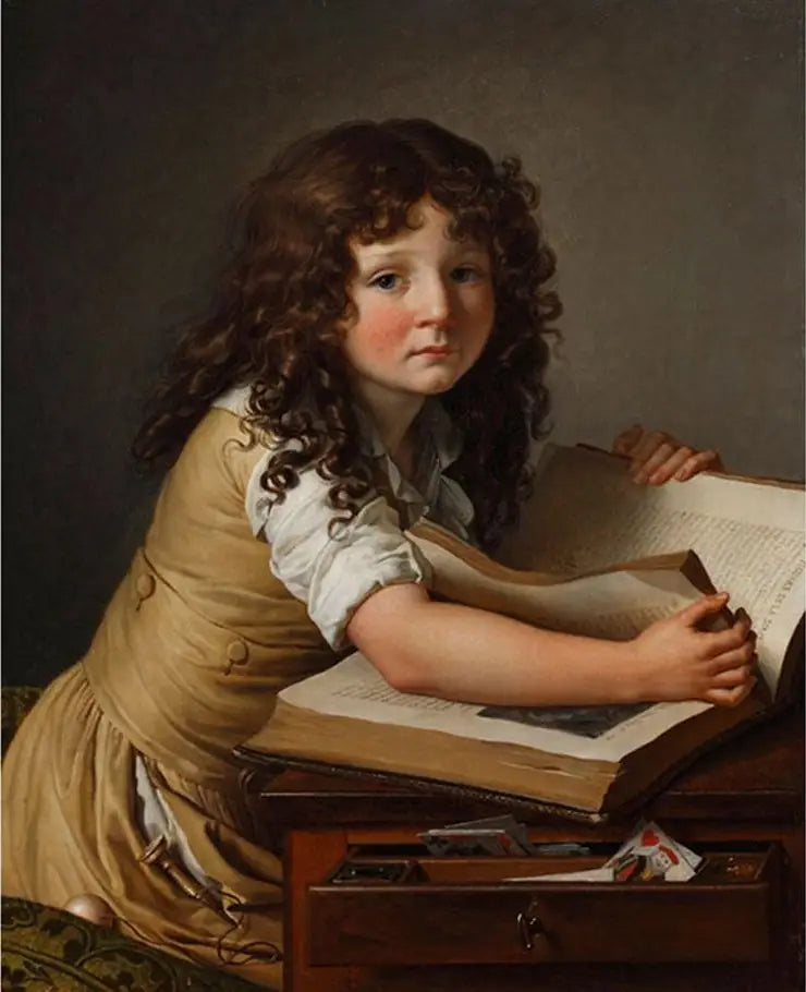 Benoît Agnès Trioson ser på figurer i en bog - Anne-Louis Girodet