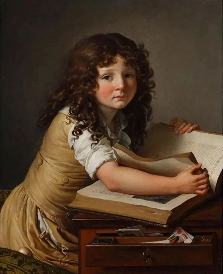 Benoît Agnès Trioson ser på figurer i en bog - Anne-Louis Girodet
