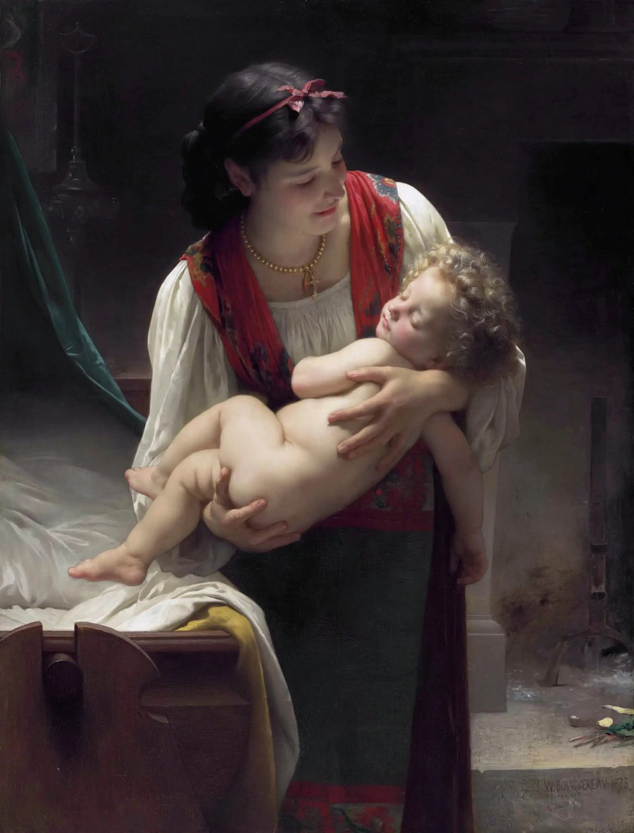 Vuggevise (Solnedgang) - Bouguereau