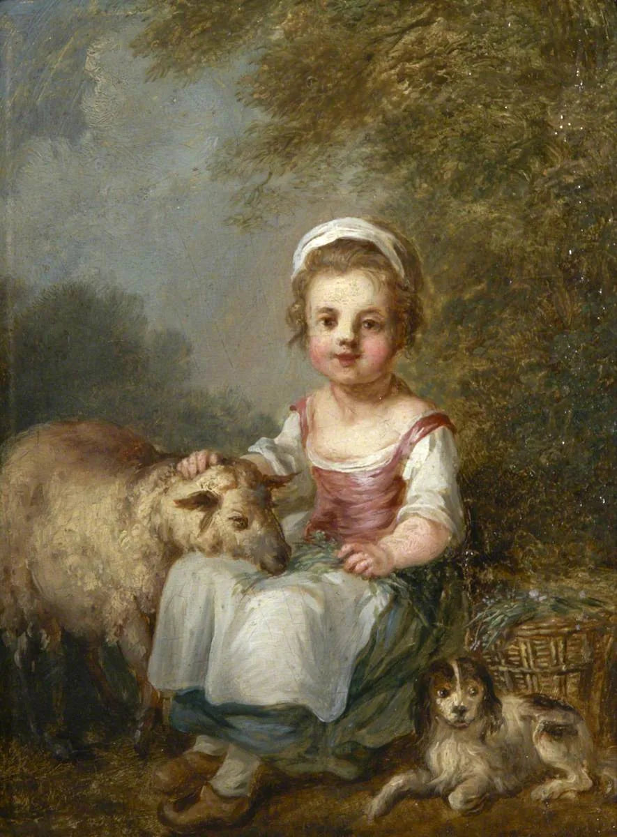Bergère - Antoine Coypel image 1 copie de tableau peinte à la main