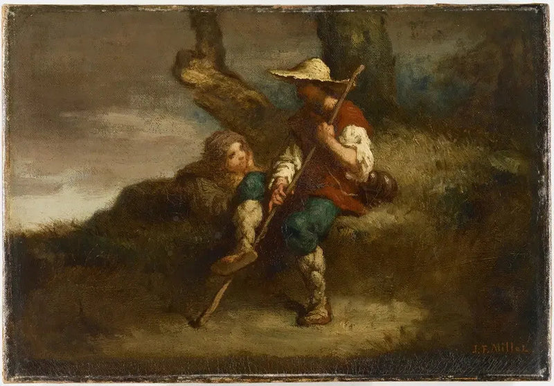 Betagere i hvile - Jean-François Millet
