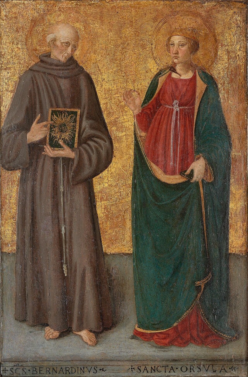 Bernardin de Sienne og Sankt Ursula - Cosimo Rosselli