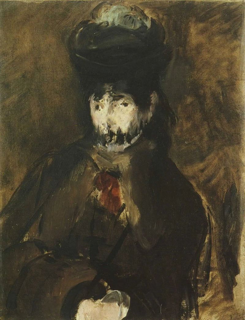 Berthe Morisot med sløret - Édouard Manet