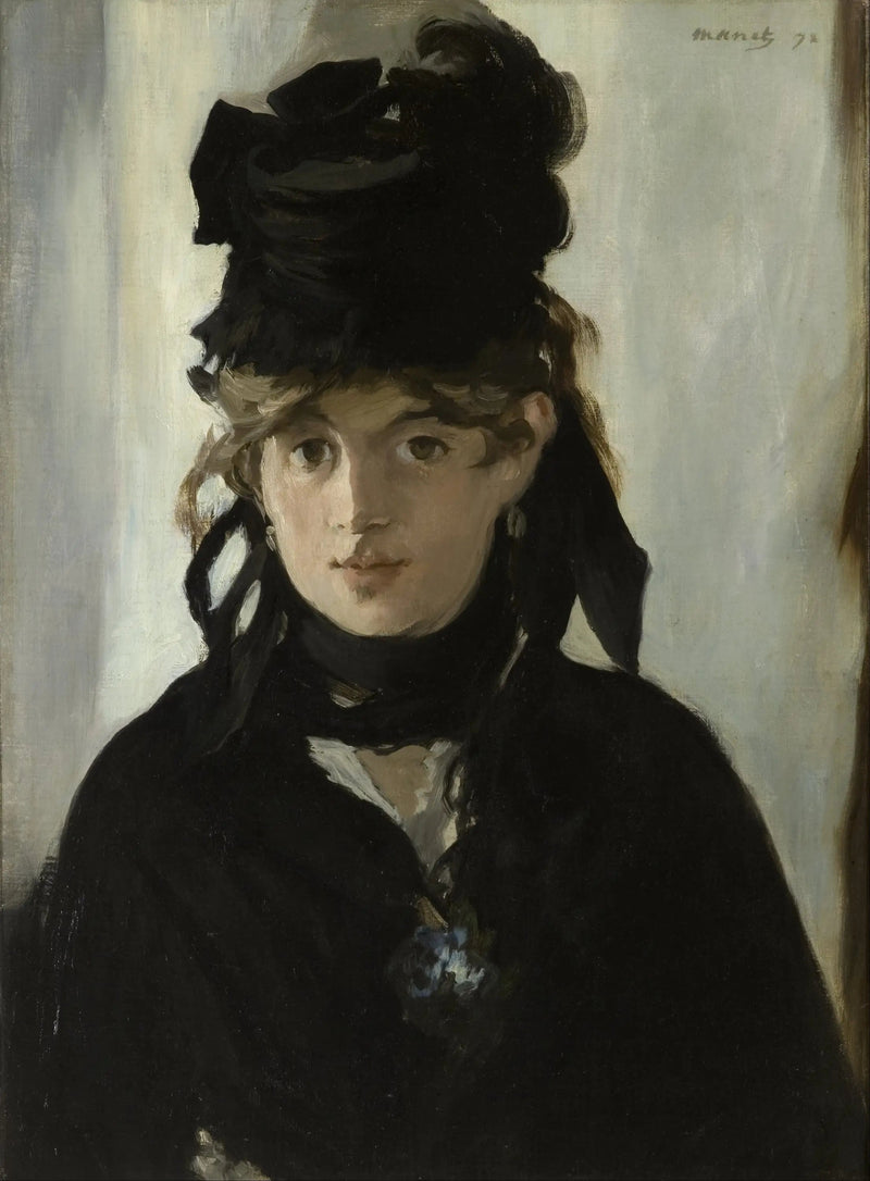 Berthe Morisot med buket af violer - Édouard Manet