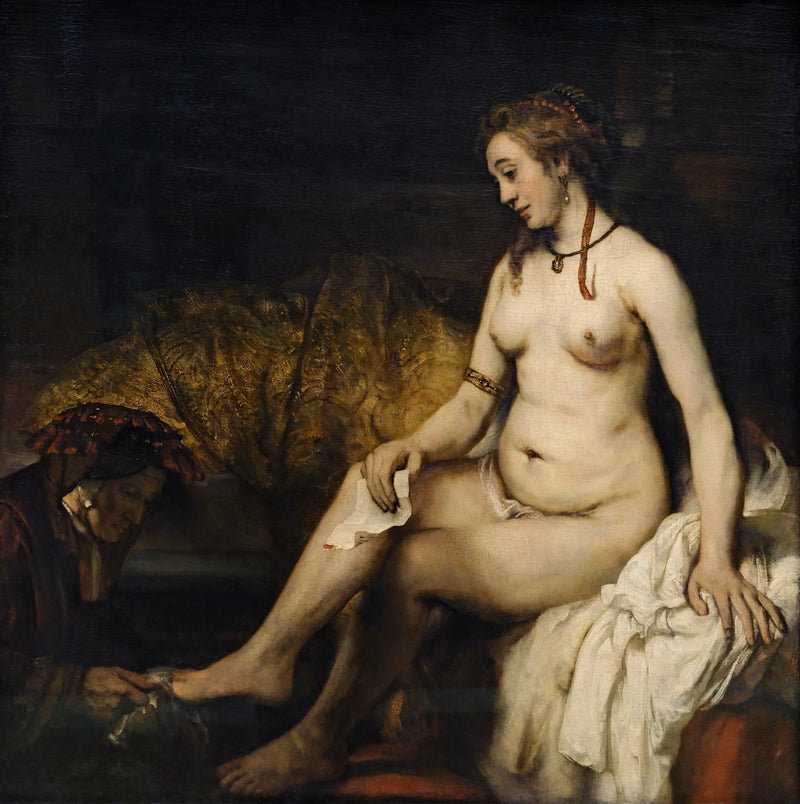 Batsjeba i badet modtager brevet fra David - Rembrandt