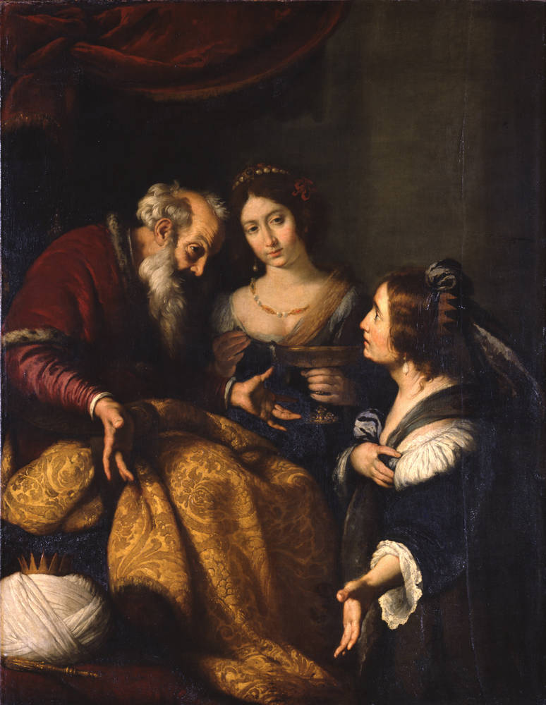 Bethsabée devant David - Bernardo Strozzi image 1 reproduction de peinture à l’huile