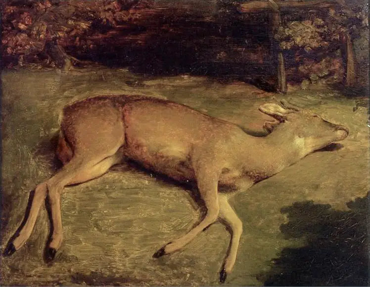 Død hjort - Gustave Courbet