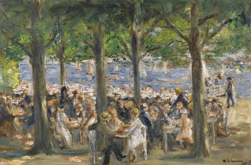Biergarten nær Havel under træerne - Max Liebermann