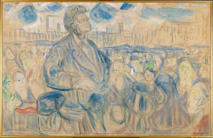 Bjørnstjerne Bjørnson henvender sig til folket - Edvard Munch