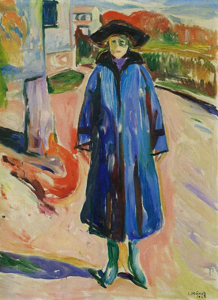 Blå jakke i solen - Edvard Munch