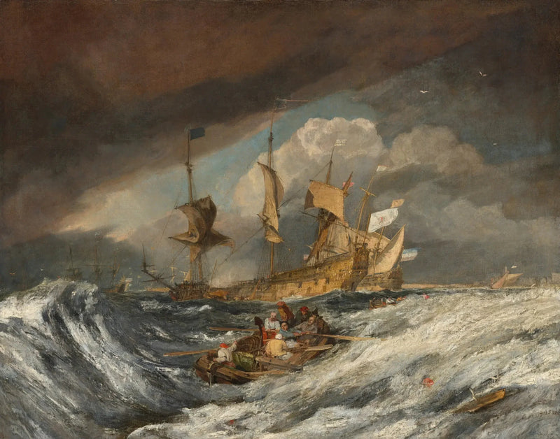Både der bærer ankre til de hollandske krigsskibe - J. M. W. Turner