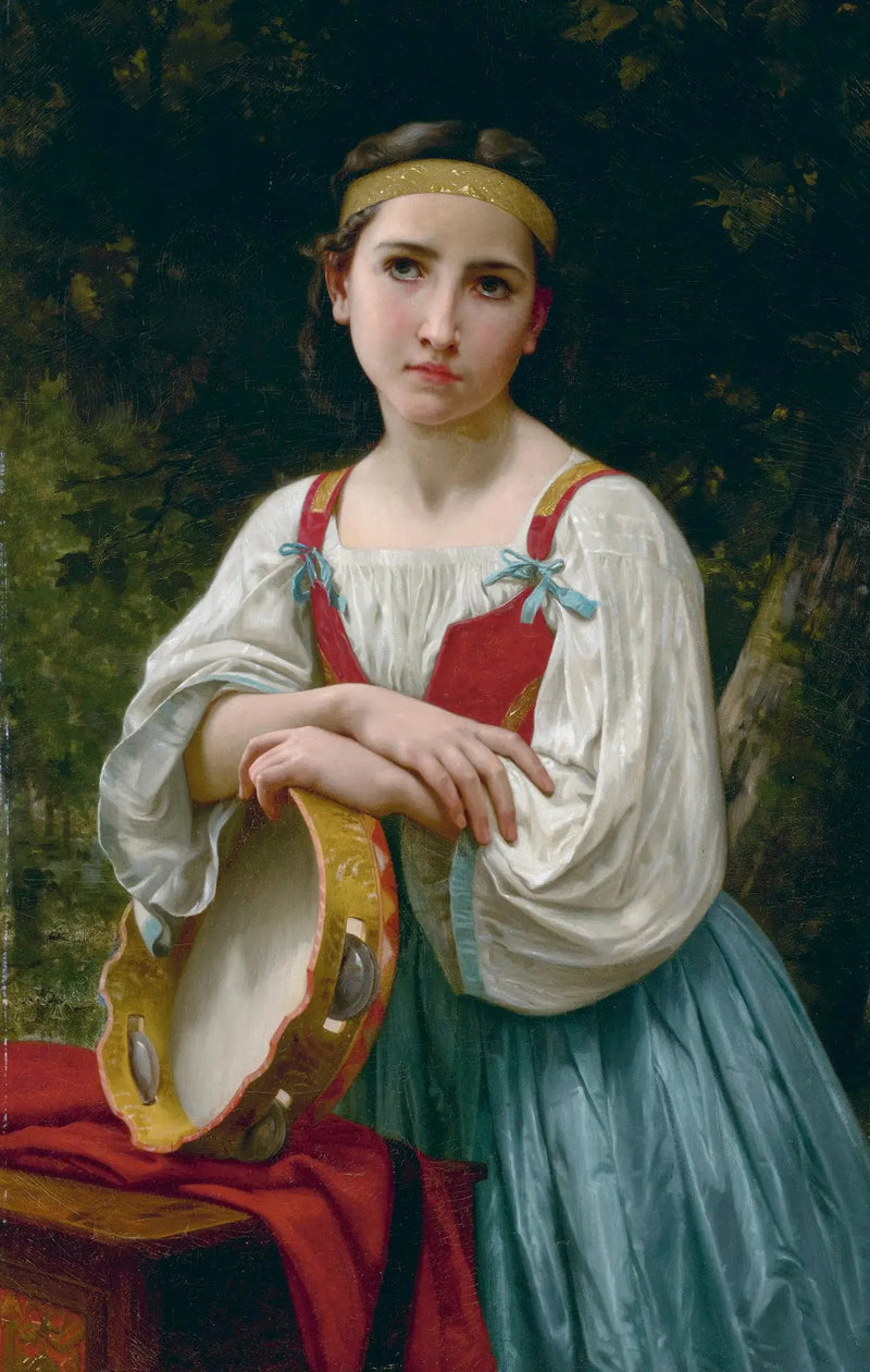Zigeunerinde med baskertromme - Bouguereau