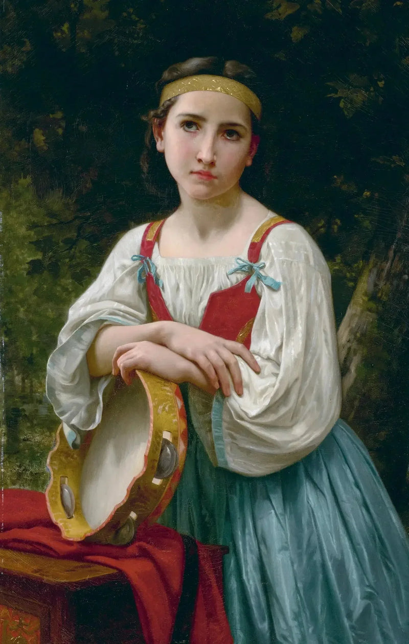 Zigeunerinde med baskertromme - Bouguereau