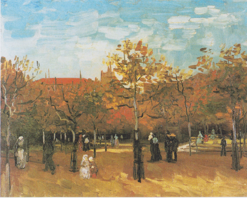Folk der går i en park - Vincent van Gogh