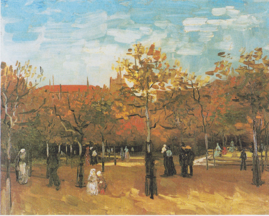 Folk der går i en park - Vincent van Gogh