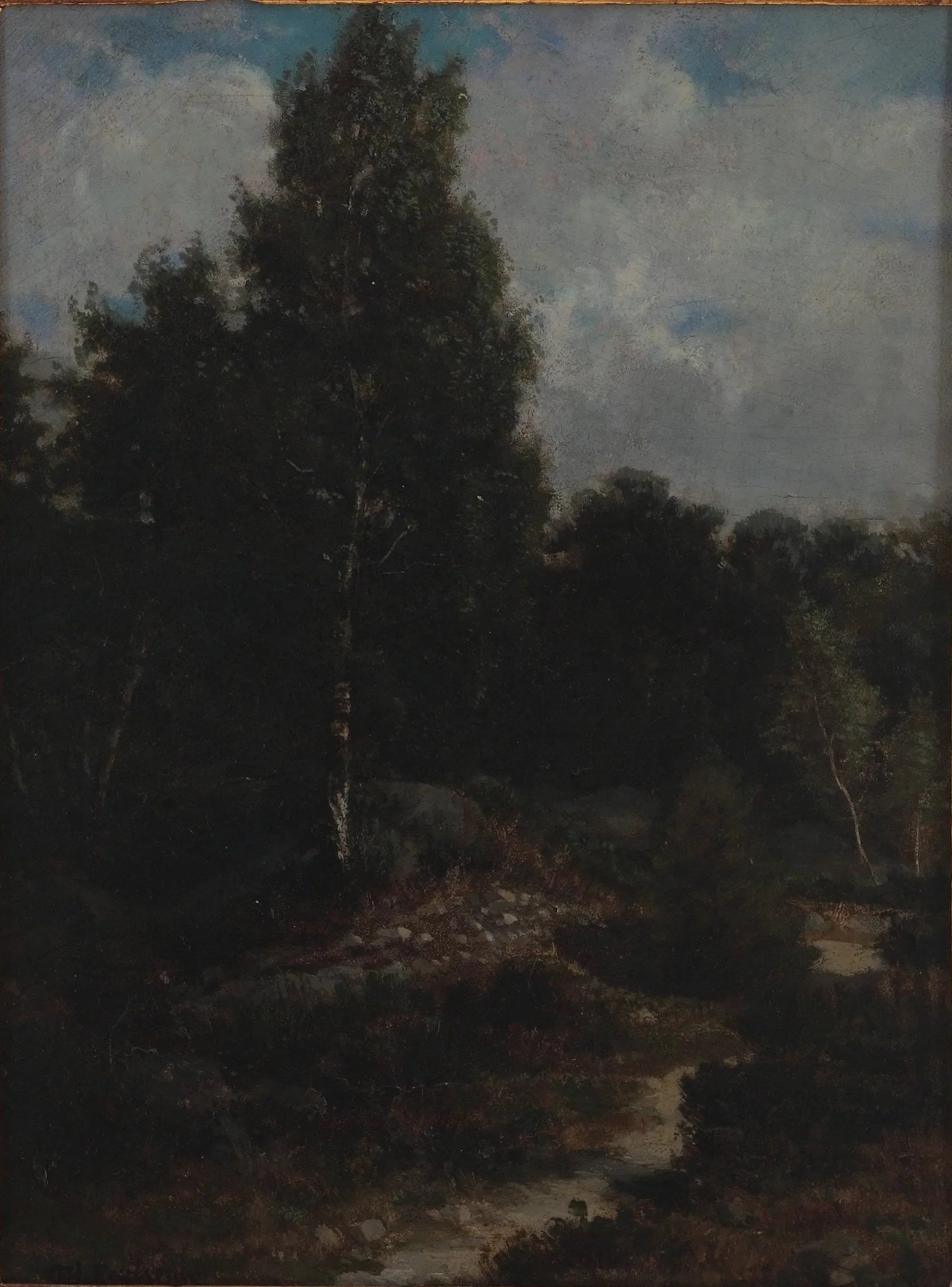 Bois de Fontainebleau - Théodore Rousseau image 1 reproduction artisanale de tableau