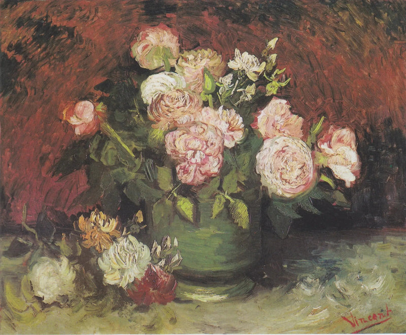 Skål med pæoner og roser - Vincent van Gogh