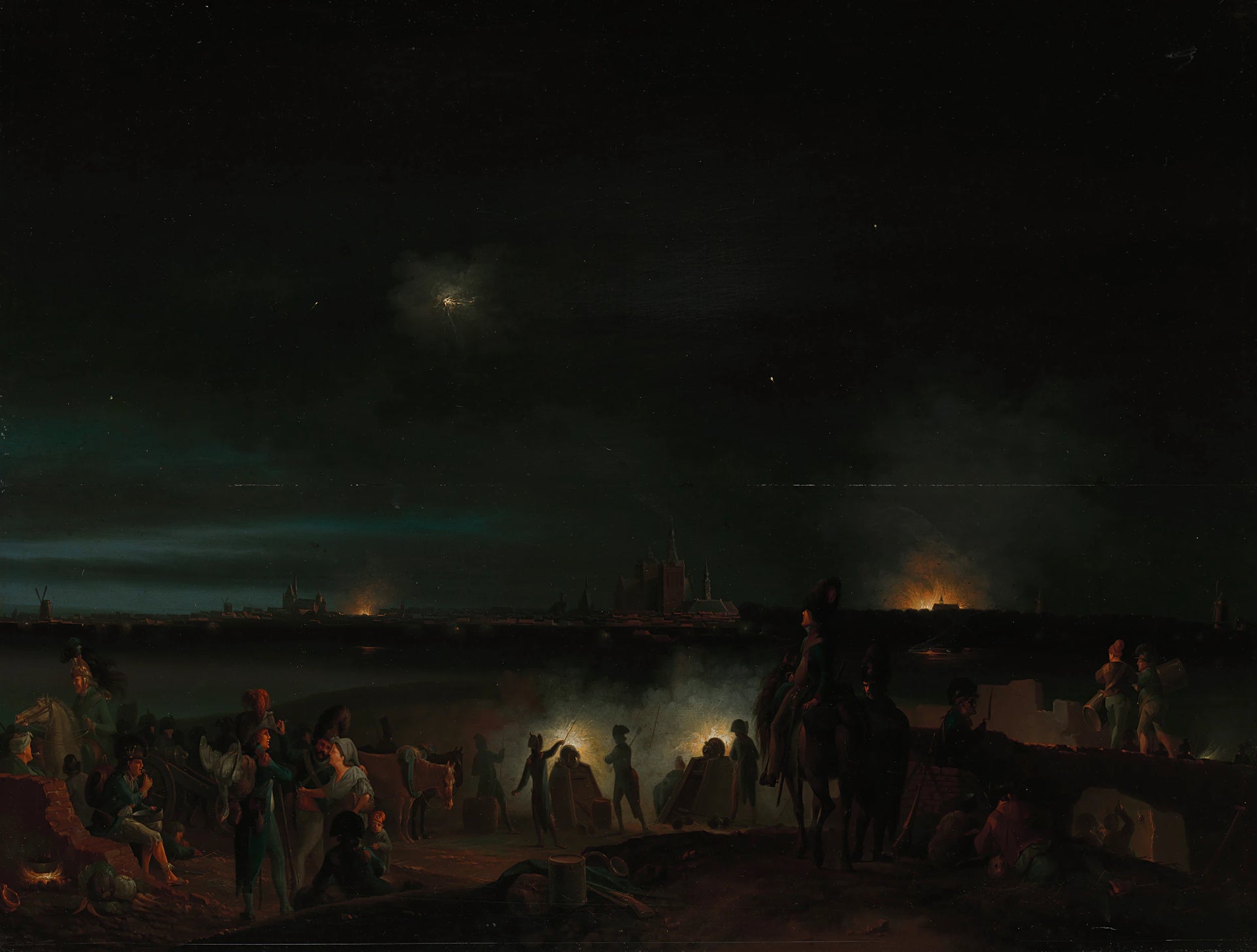 Le bombardement de Den Bosch par les Français - Josef August Knip