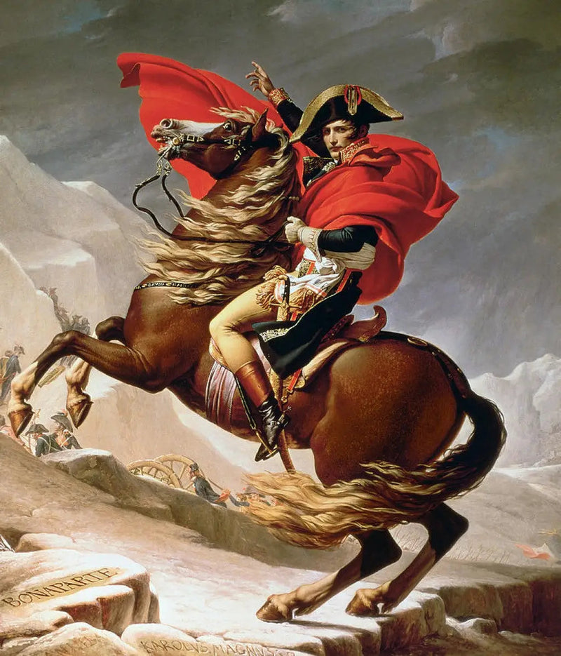 Bonaparte krydser den Store Sankt Bernhard - Jacques-Louis David