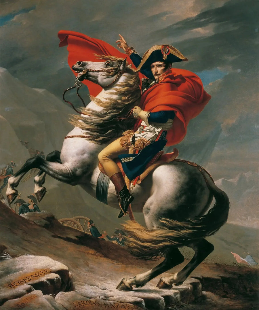 Bonaparte krydser den Store Sankt Bernhard - Jacques-Louis David
