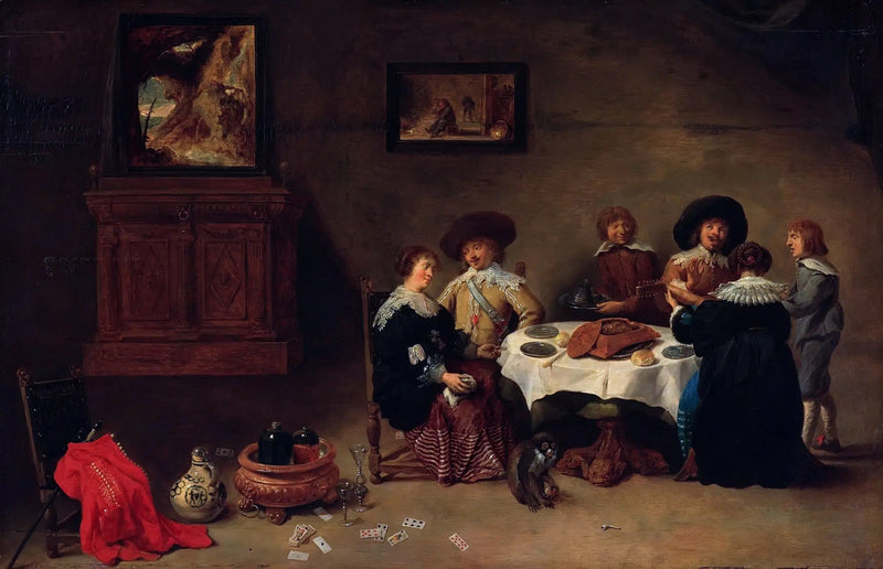God selskab ved bordet - David Teniers den Yngre