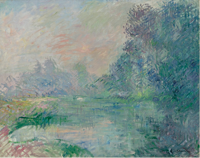 BORD DE L'EURE, Morgenstemning - Gustave Loiseau